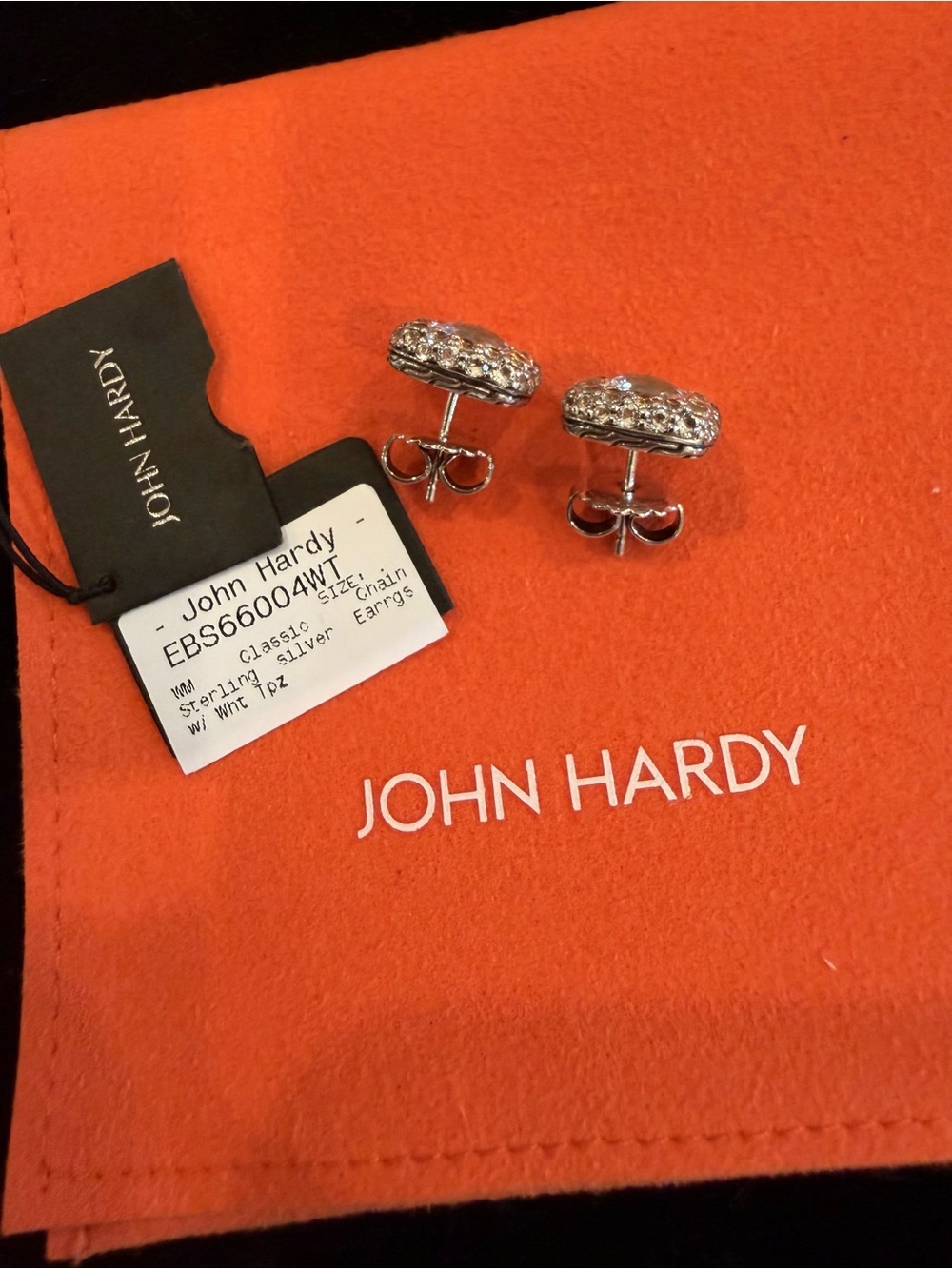 John Hardy Jewelry Set 925 Silver Topaz: earrings, ring, chain & pendant - Picture 14 of 16